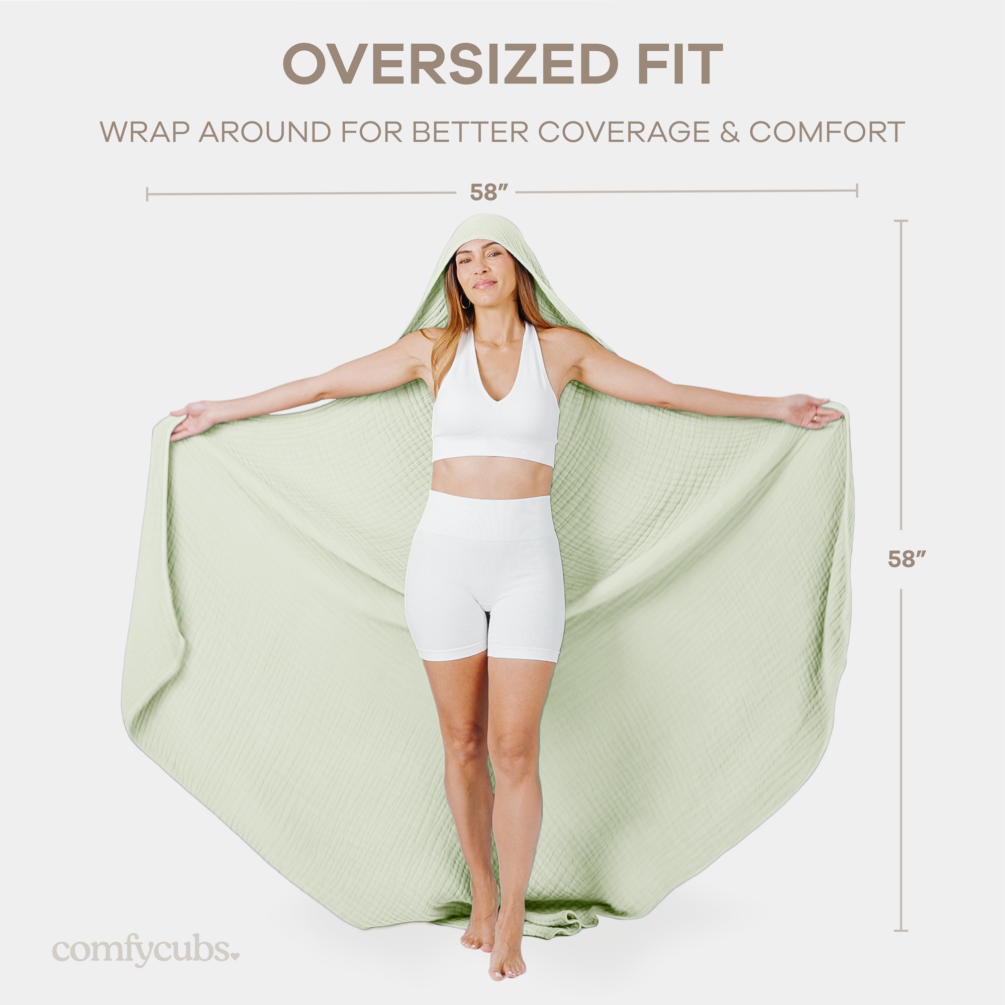 Comfy Cubs - Wholesale Bath Towel - Adult Hooded Towel, Large Hoodie Blanket by Comfy Cubs
53