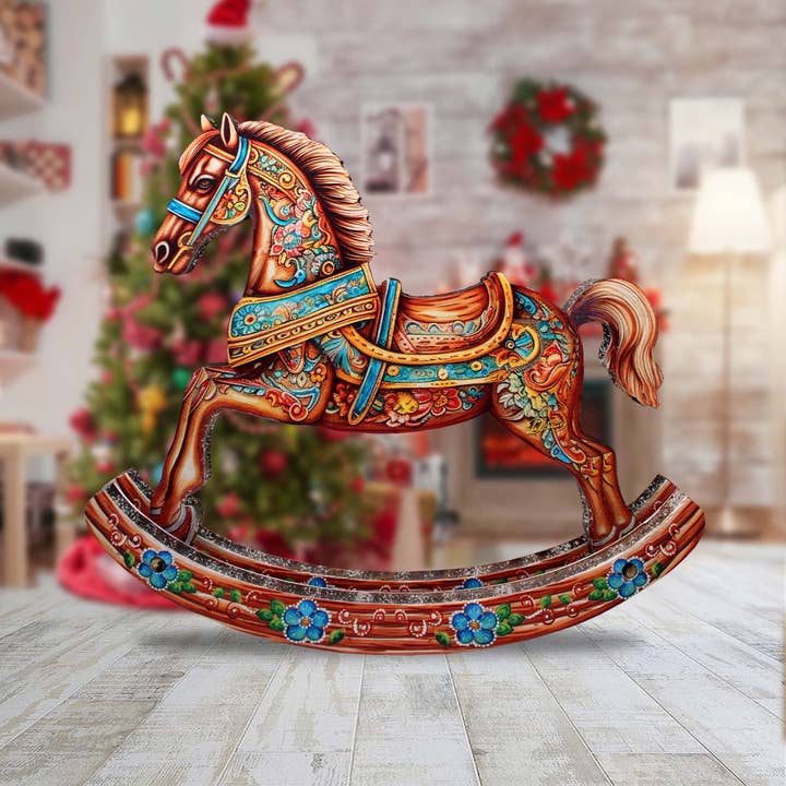 Designocracy - Wholesale Decorative Figurine - Enchanting Rocking Horse Limited Edition Figurine G.DeBrekht5