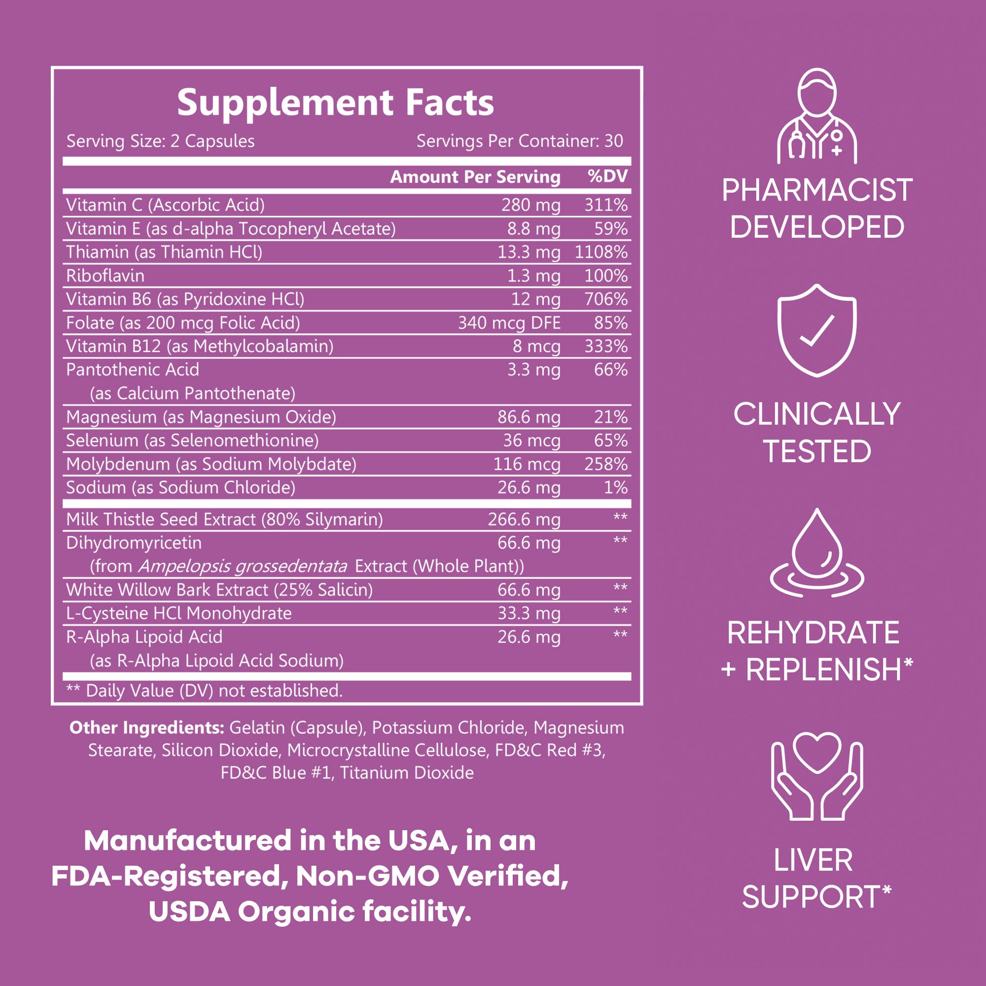 Good Health Co - Wholesale Oral Supplement/Vitamin - Good Morning Hangover Pills - Natural Health Supplement.6