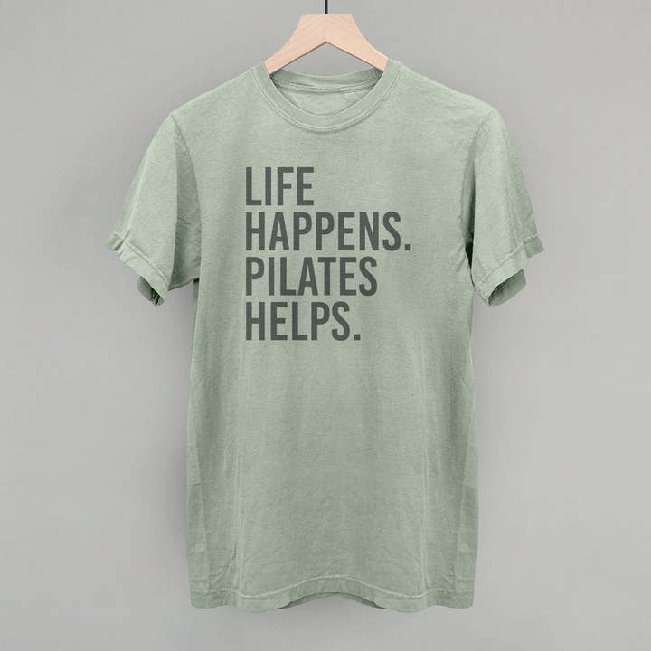 Ivy + Cloth - Wholesale Screen Printed T-Shirt - Women's - Life Happens Pilates Helps