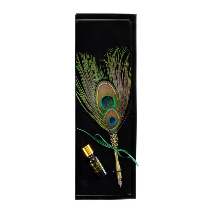 Set d'écriture calligraphique avec plume et boîte noire pour la vente par MUSEUM WEBSHOP