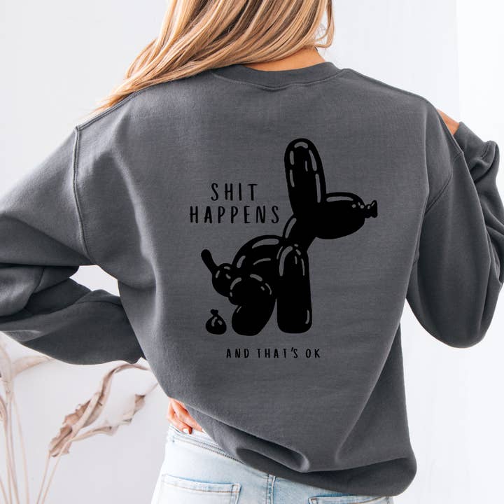 Sweater Shit happens voor wholesale door Molly's World