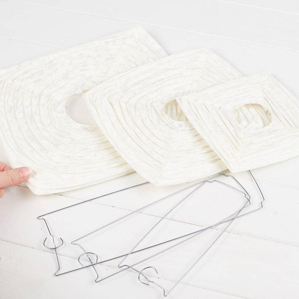 Factory Direct Craft – wholesale Decorative tabletop object – Lace Printed Paper Lanterns (Pack of 3)3