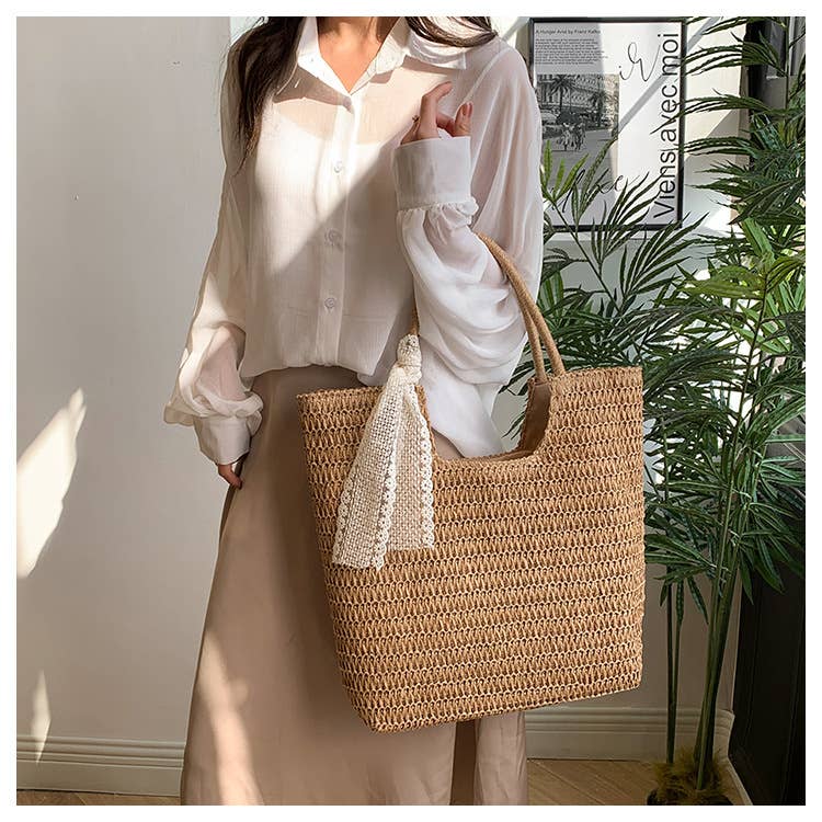 wandf - Wholesale Beach Bag - Straw Bags for Women Summer Tote Bag,Large Beach Bag Holiday8