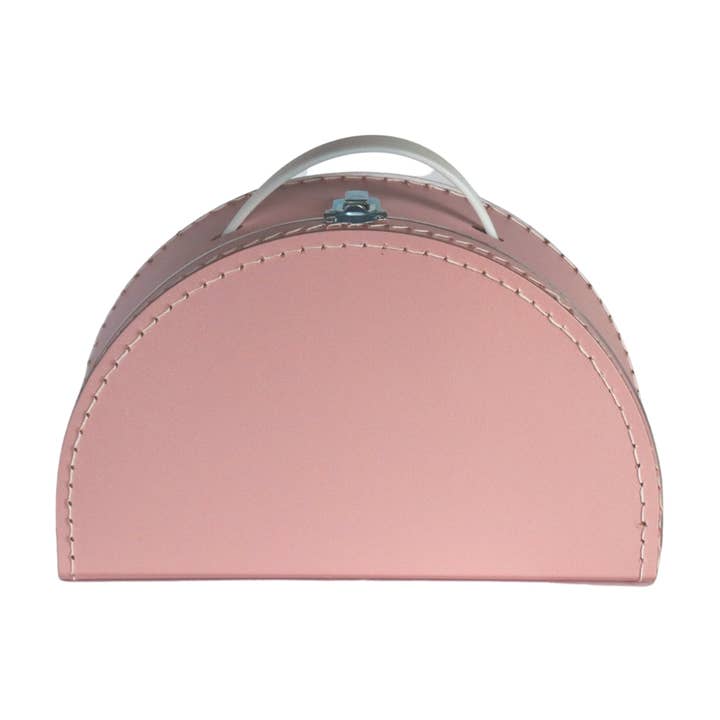 Kinderkoffertjes.nl – Großhandel Koffer – Kinder – Halbrunder Koffer in Babyrosa 28 cm