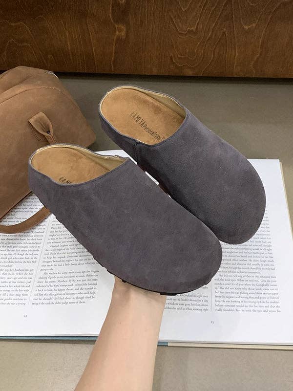 VividLux - Wholesale Slippers - Women's - Round-Toe Split-Joint Flat Shoes Slippers&Mules24