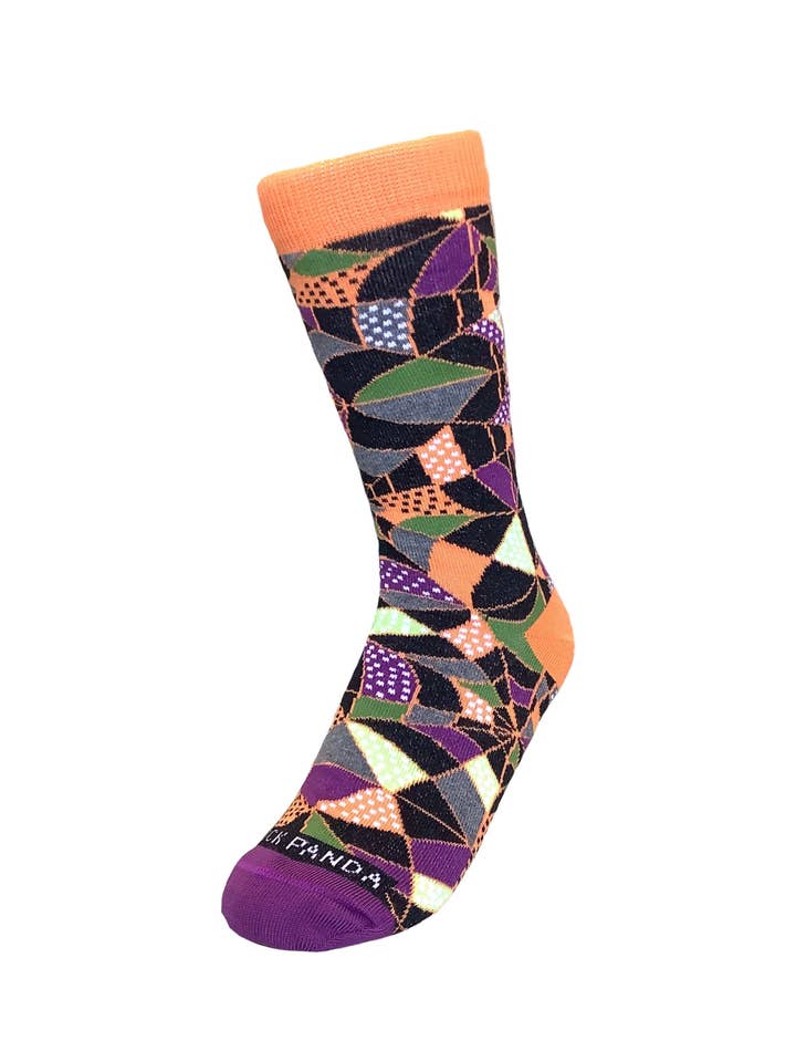 Sock Panda - Wholesale Socks – Unisex - Colorful Spiderweb Pattern Socks from the Sock Panda (Adult4