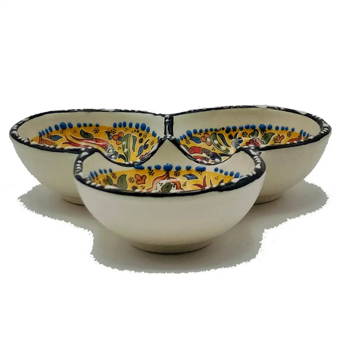 Etnico del Mondo - Wholesale Serve Bowl - Ethnic Elegance Appetizer Set 3 Turkish Ceramic Bowls #72