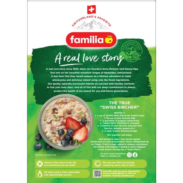 Acme Import Co - Wholesale Breakfast Cereal - Familia Swiss Muesli, No Sugar Added Recipe1