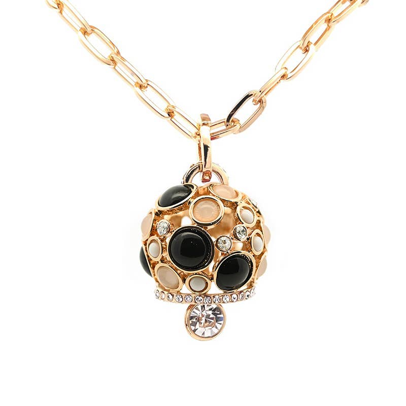 AMORINO SRL – Großhandel Kette mit Anhänger/Charm – Lange Halskette mit farbiger Glocke - S10101A3