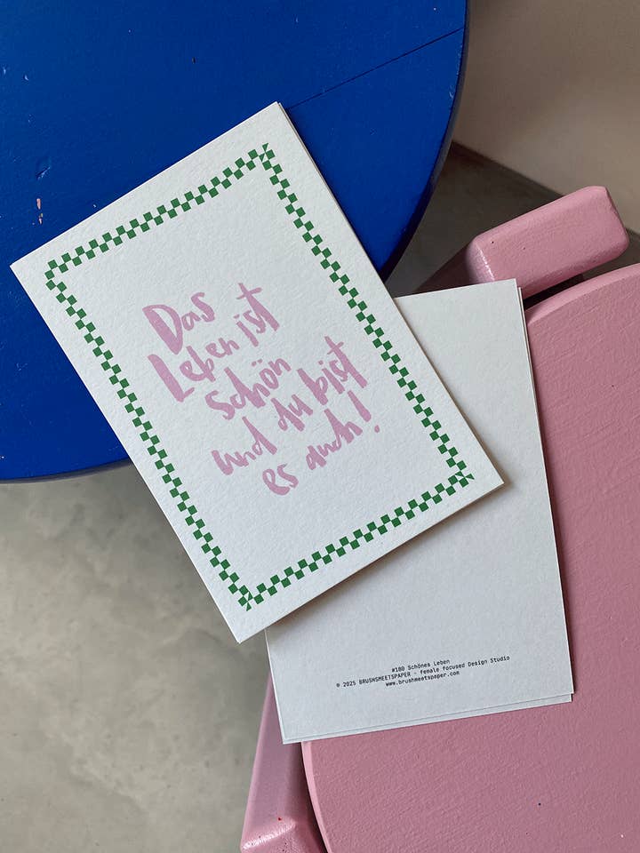 "La vita è bella" - Carta tipografica con buone vibrazioni ✨ per la vendita all'ingrosso da parte di brushmeetspaper