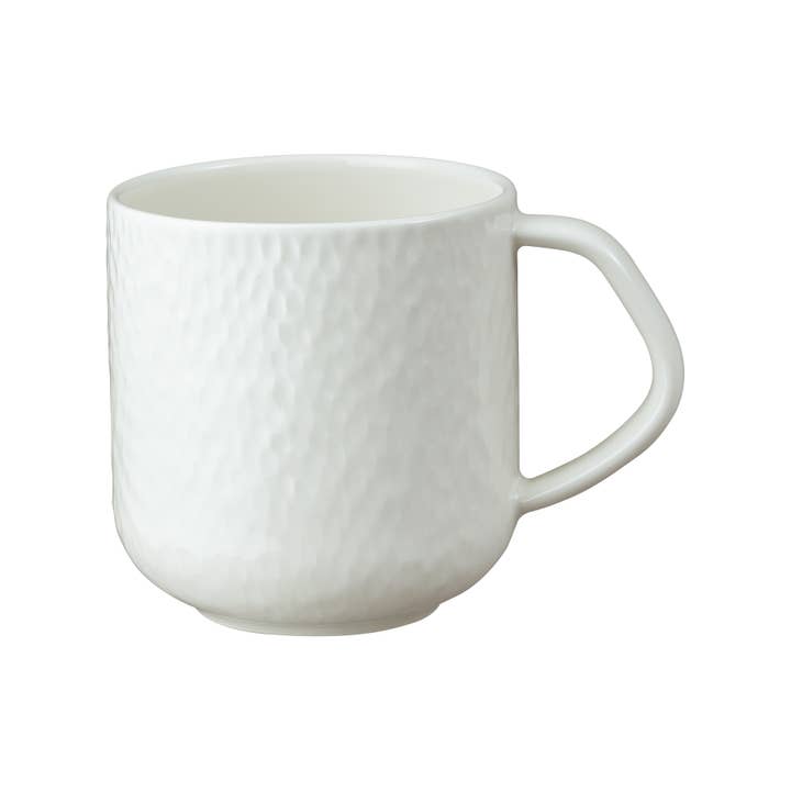 Denby - Vente Tasse à café - Grande tasse blanche sculptée Greenhouse