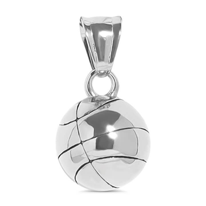 WJW - Wholesale Individual Charm/Pendant - 18K Gold PVD Stainless Steel 3D Basketball Charm1
