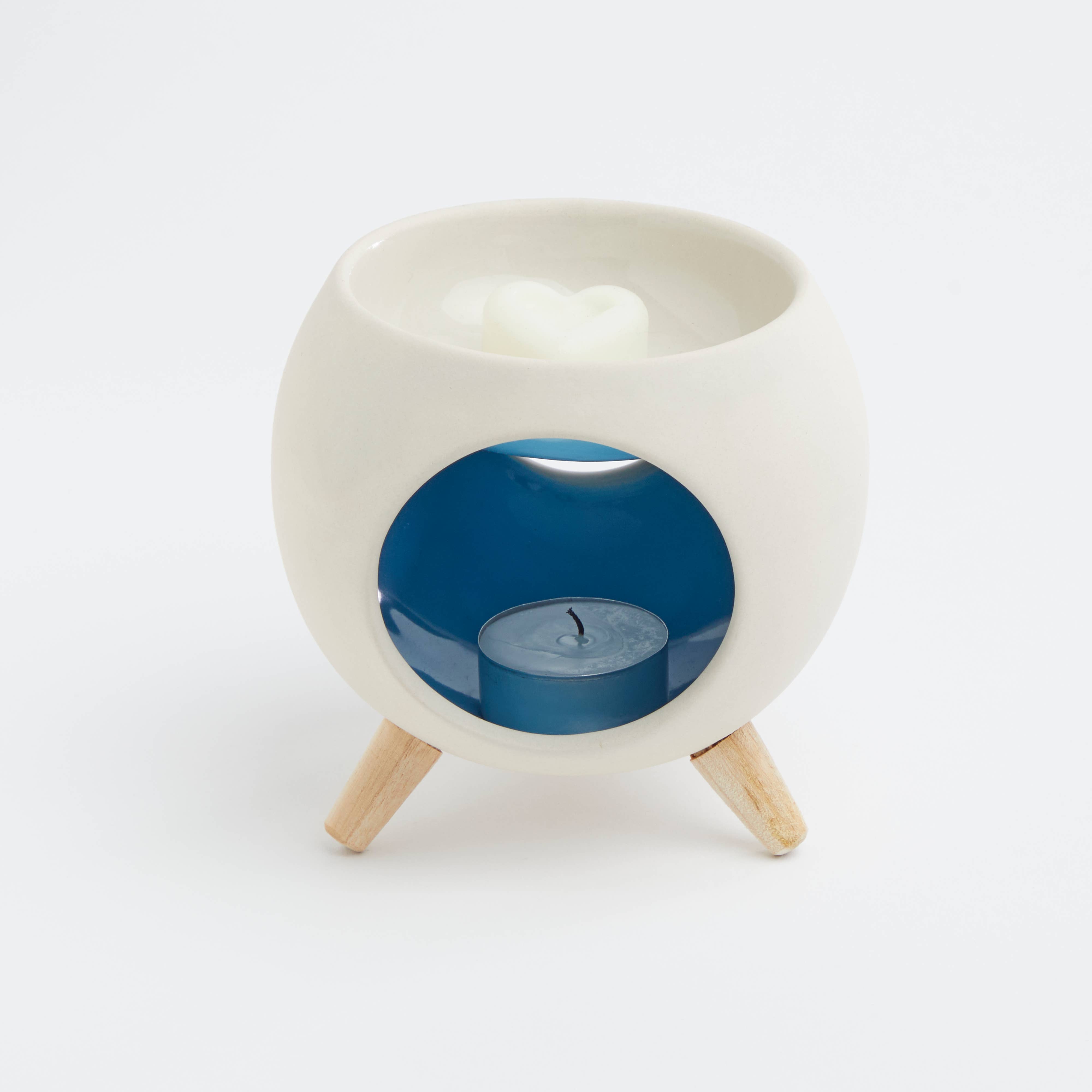 Anoq - Wholesale Wax Warmer - Aromatic diffuser for scented wax. ROUND BLUE burner1