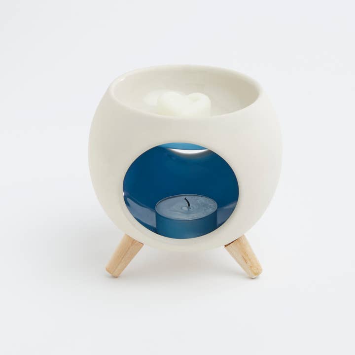 Anoq - Wholesale Wax Warmer - Aromatic diffuser for scented wax. ROUND BLUE burner1
