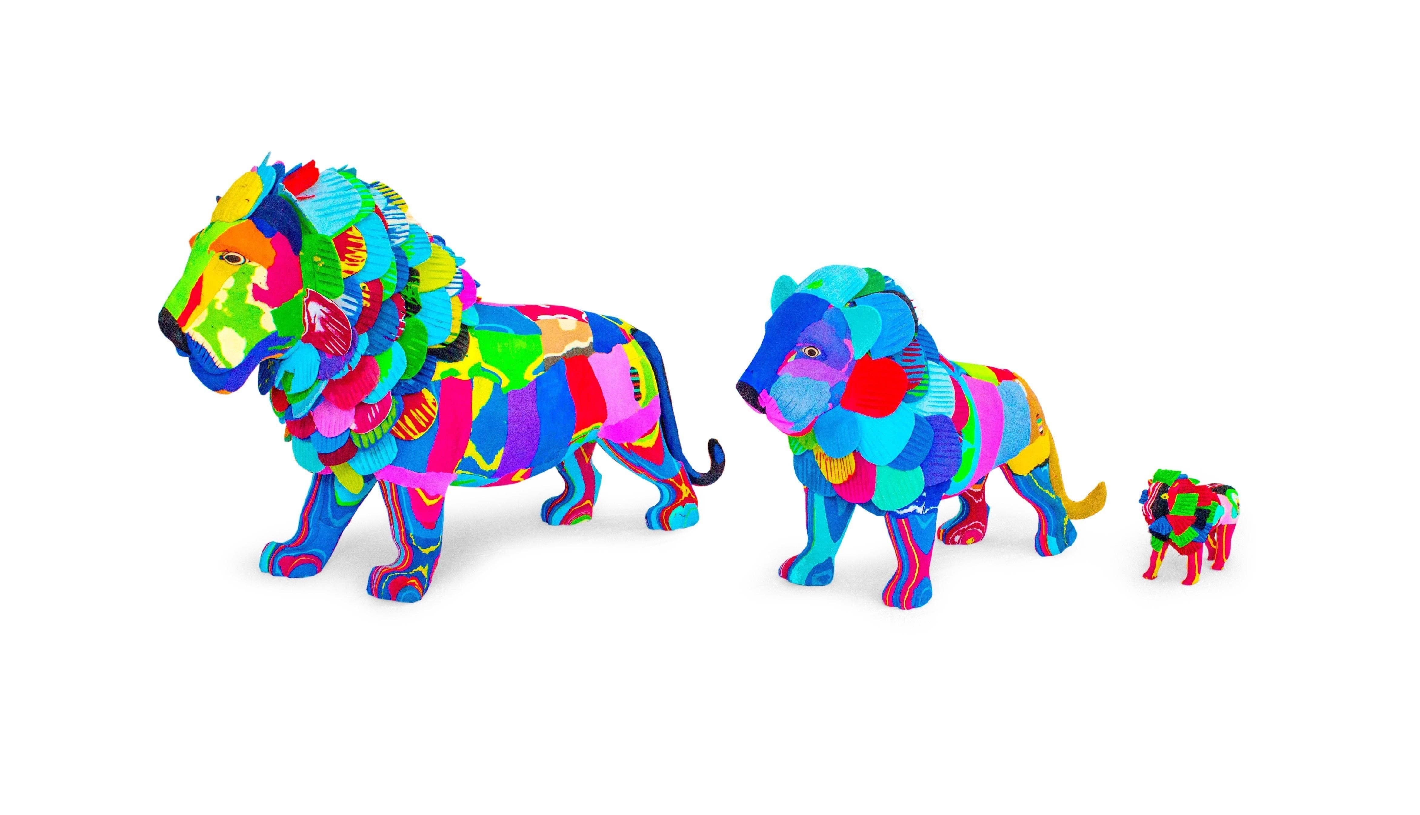 Ocean Sole – wholesale Sculpture – Recycled Lion Flip Flop Sculpture1