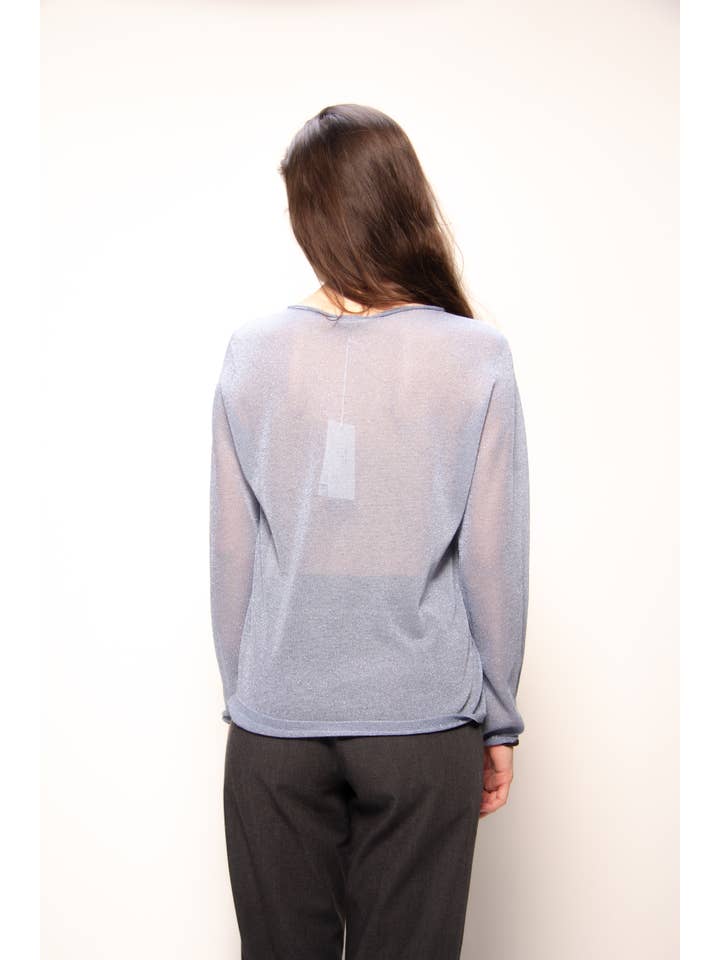 Lèmme - Wholesale Knit Sweater - Women's - Glittered boat neck sweater (3D knit)4