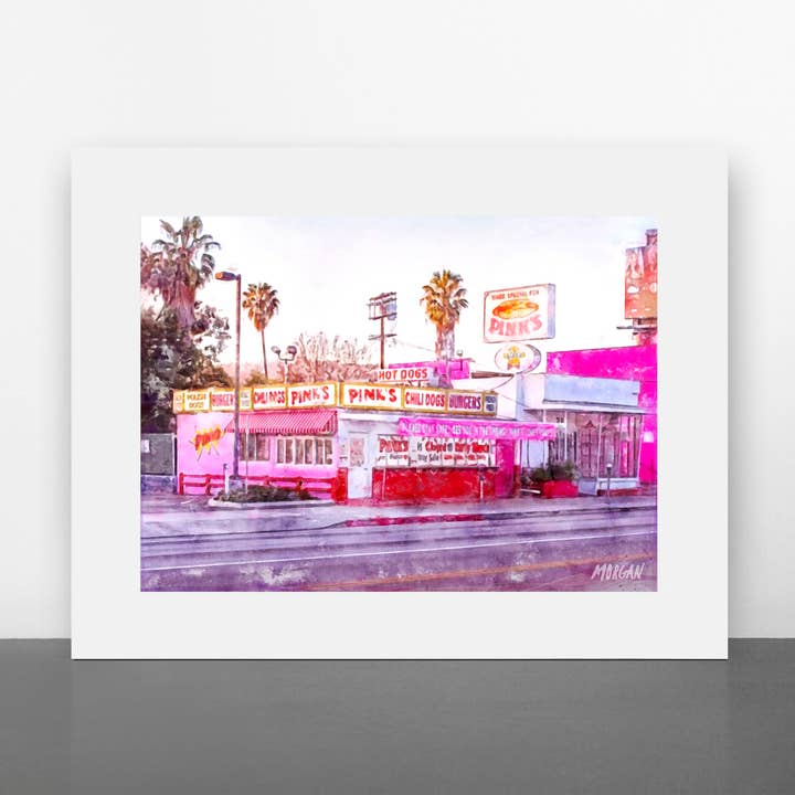 Impressions d'art pour juniors, Los Angeles CA, Pink's Hot Dogs pour la vente par G.O.A.T House of Creative