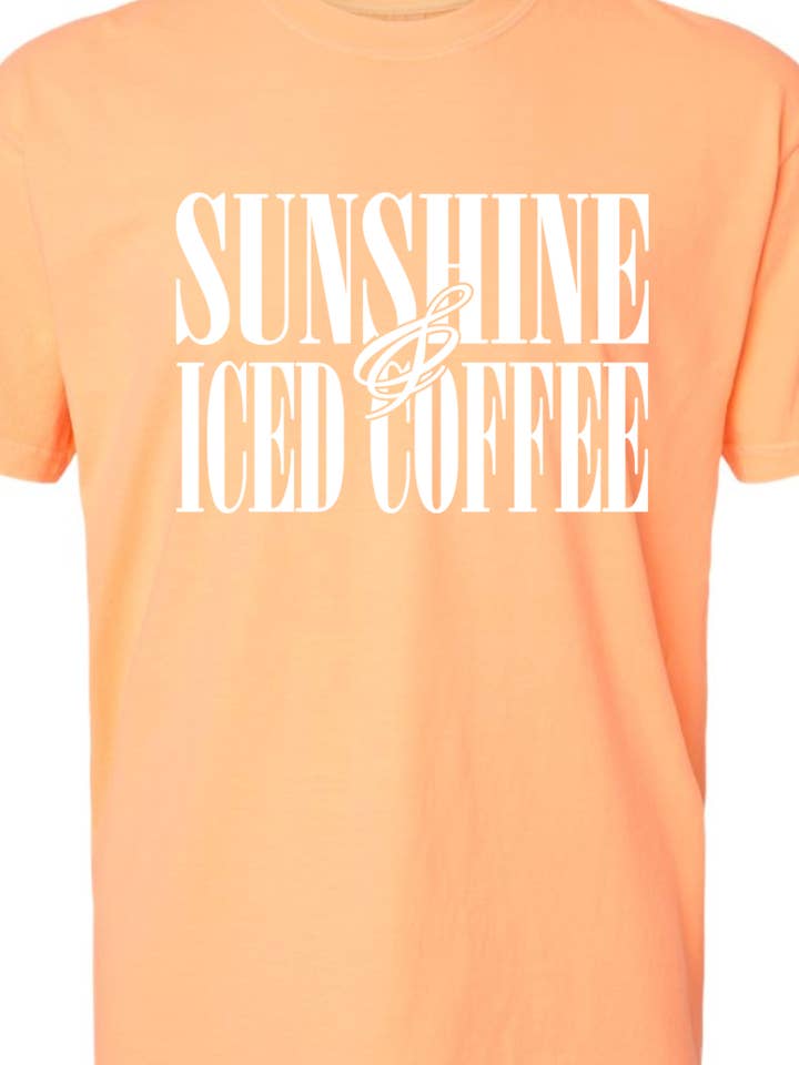 Kiki's Boutique - Wholesale Screen Printed T-Shirt - Women's - Sunshine and Iced Coffee Comfort Color Tee7