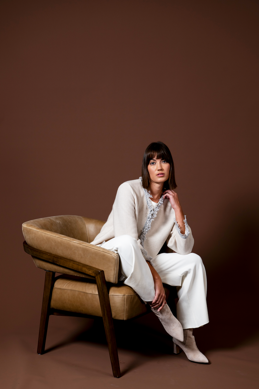 Biana - Wholesale Jacket - Women's - Rita Fringe Jacket ; Latte5