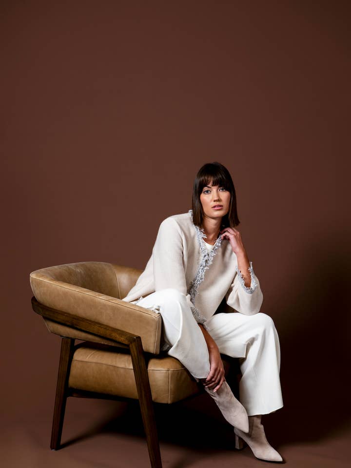 Biana - Wholesale Jacket - Women's - Rita Fringe Jacket ; Latte5