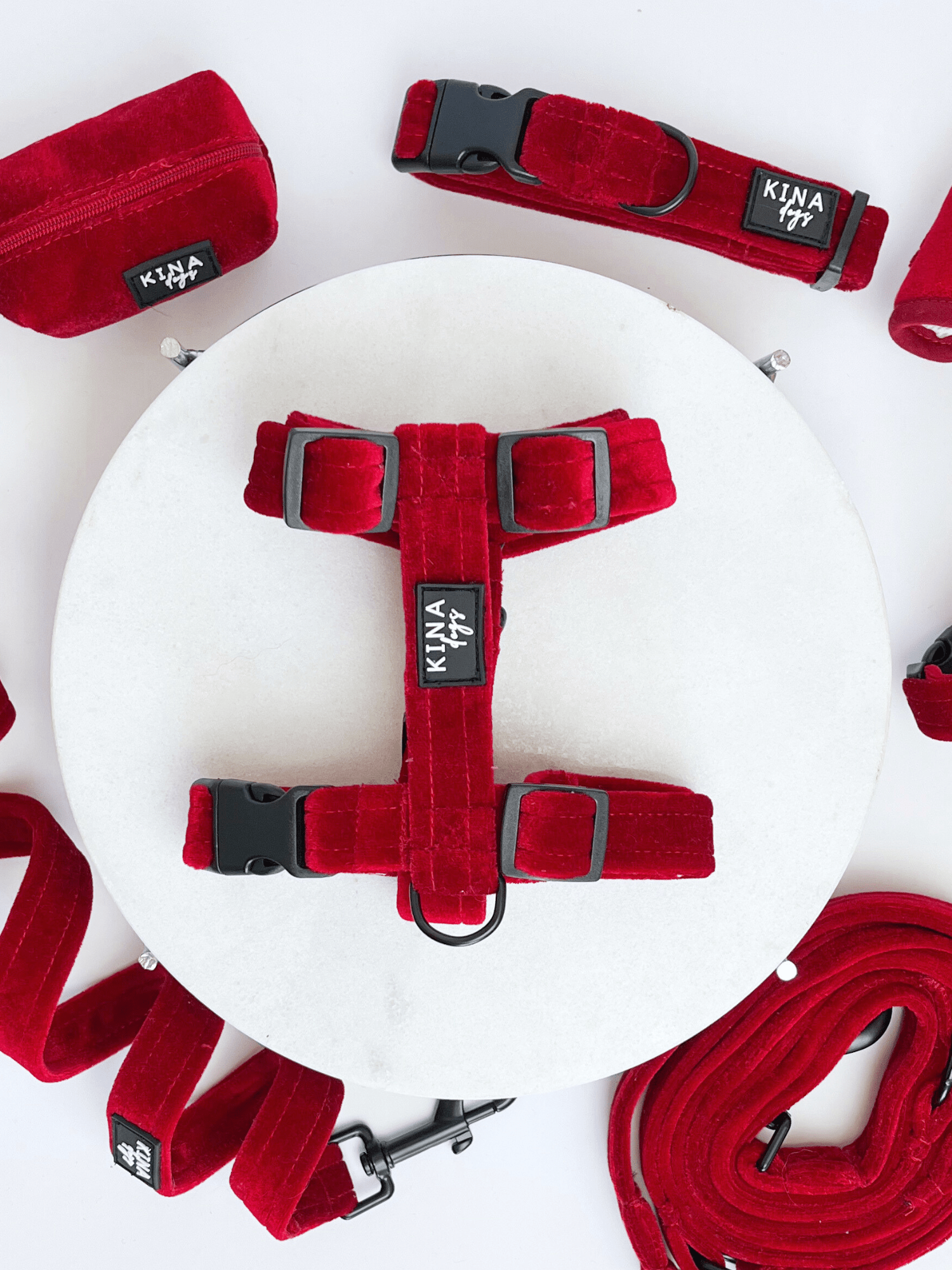 Kina Dogs - Wholesale Pet Harness - Dog - HARNESS - Red Velvet0