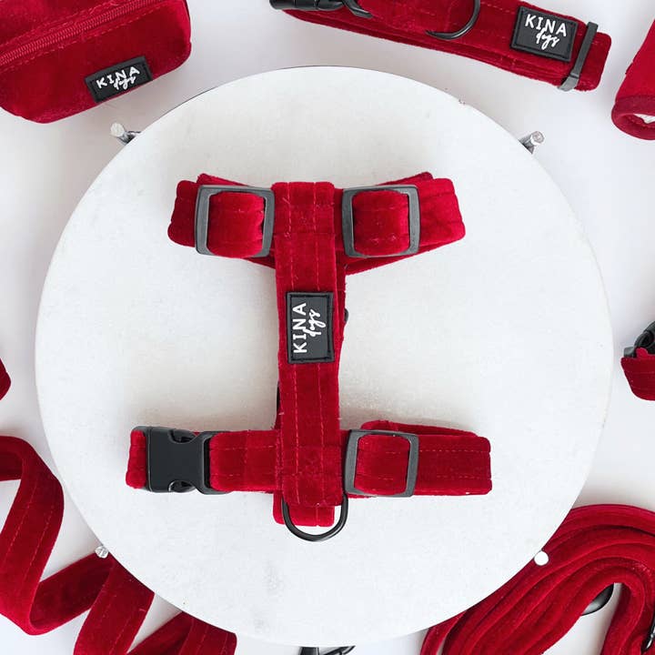 Kina Dogs - Wholesale Pet Harness - Dog - HARNESS - Red Velvet