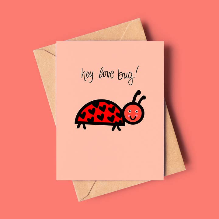 Love Bug Greeting Card - Valentine's Day for wholesale by Milk & Honey