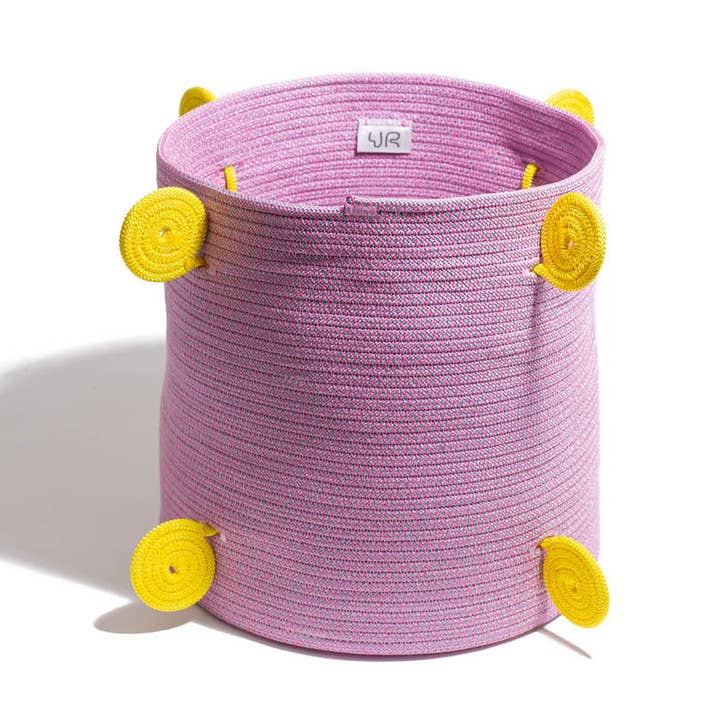 Large Spiral Basket - Pink Lemonade for wholesale by Ugly Rugly