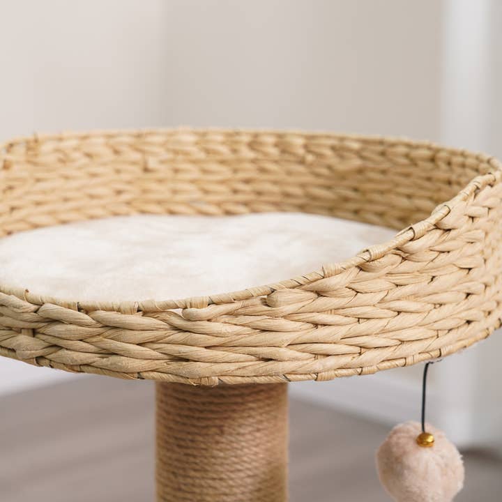 PetPals Group - Wholesale Pet Scratcher - Cat - PetPals Cozy V2 Natural Aesthetic, Handwoven Medium Cat Tree