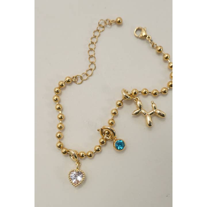 JOSSLYN by wall to wall - Wholesale Individual Charm/Pendant - CHARMS-18K BRASS CUBIC ZIRCONIA BIRTHSTONE CHARM | 40CM102