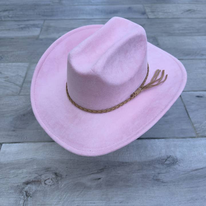 Queens INC - Wholesale Cowboy Hat - Women's - π€ Vegan Suede Cattleman Cowboy Hat W/ Suede Hat Band 7