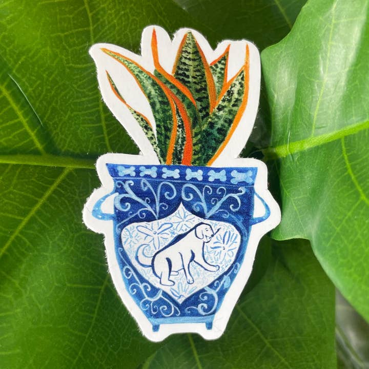 Jahr des Hundes + Schlangenpflanze Aufkleber für den Großhandel von Menmin Made