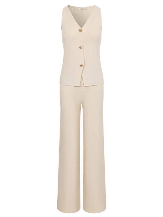 Sleeveless Knit Vest with Pants Set for wholesale by RIVIR