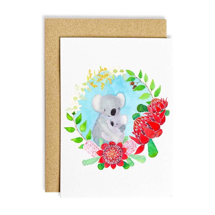 Koala Bear Hug Mother’s Day Card for wholesale by The Wattle Studio