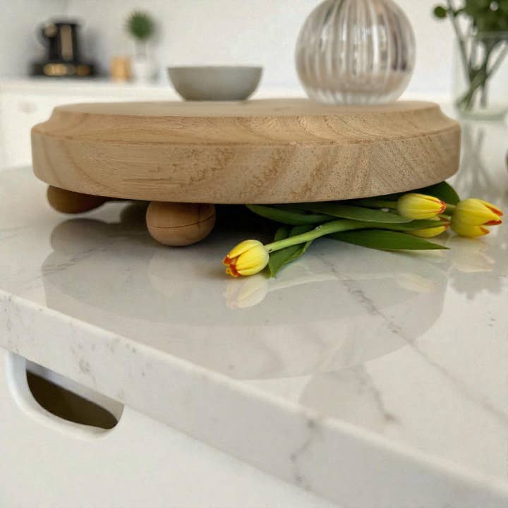 Gia Roma - Wholesale Decoratief dienblad - Ronde houten standaard en sierbord voor tafeldecoratie42