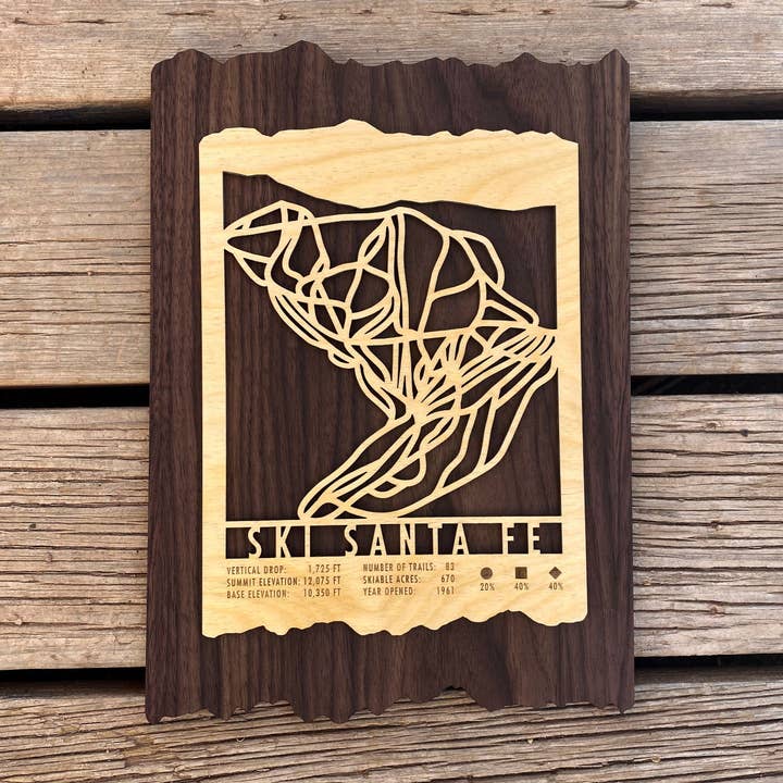 Ski Santa Fe Trail Map for wholesale by Mountaincut