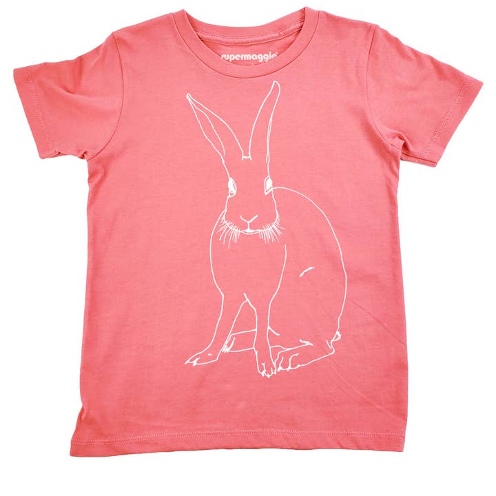 T-shirt in cotone biologico per bambini Funny Bunny per la vendita all'ingrosso da parte di Supermaggie @ Faire