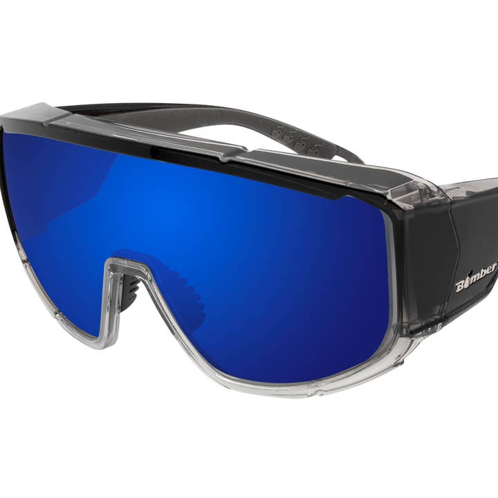 Magnum Safety - Blue Mirror Crystal for wholesale by Under The Sun Originals / Bomber Eyewear