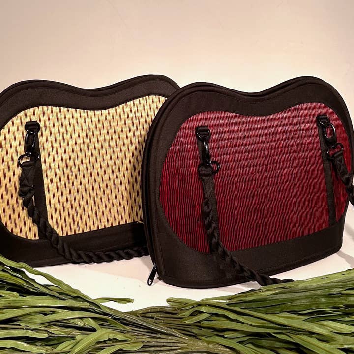 Large Silhouette Tote Bag W/ Zipper Closure & Strap for wholesale by Baskets of Cambodia