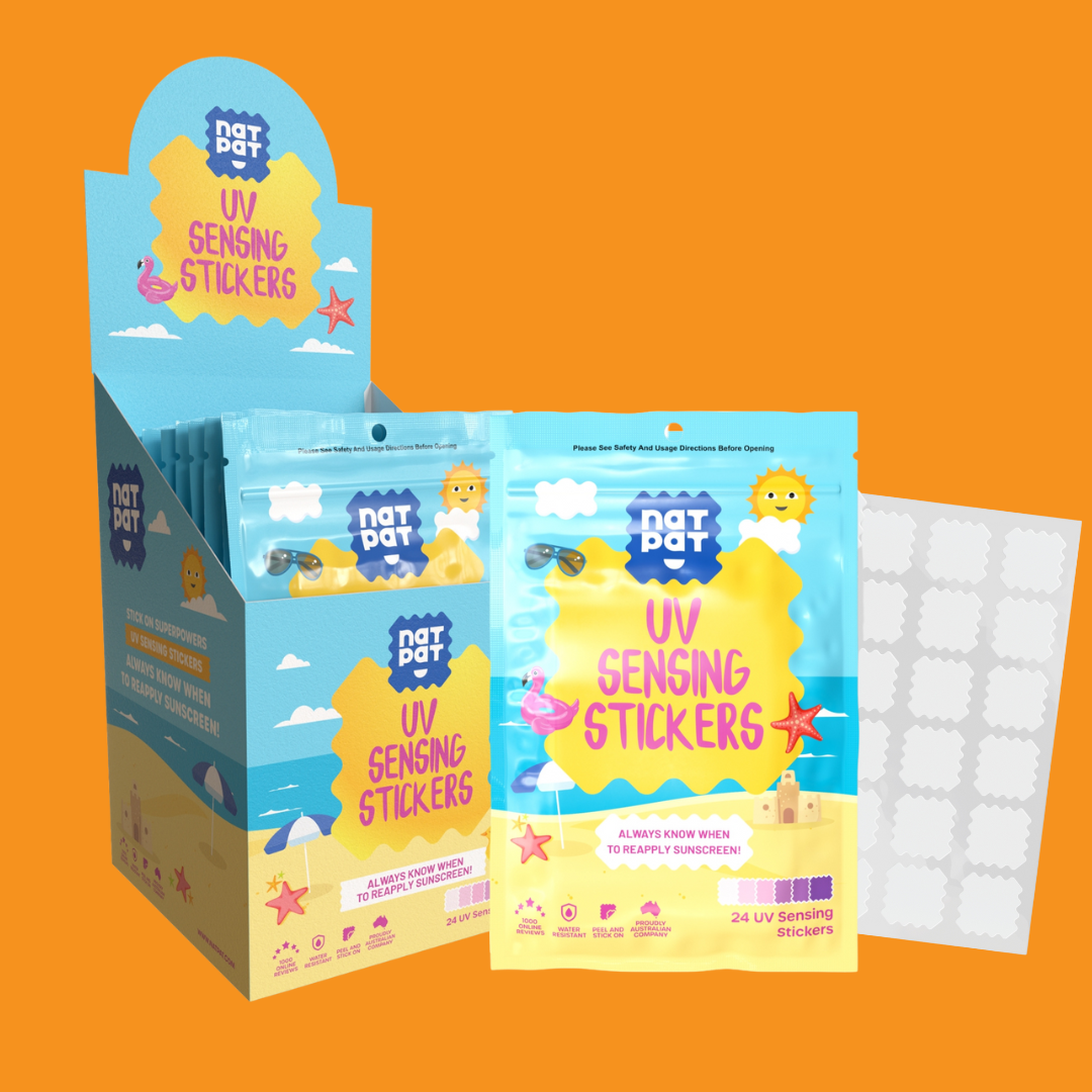 NATPAT - Wholesale Sticker - Kinderen en baby - NATPAT UV-sensorsticker - Natuurlijke Zonnebrandherinnering2