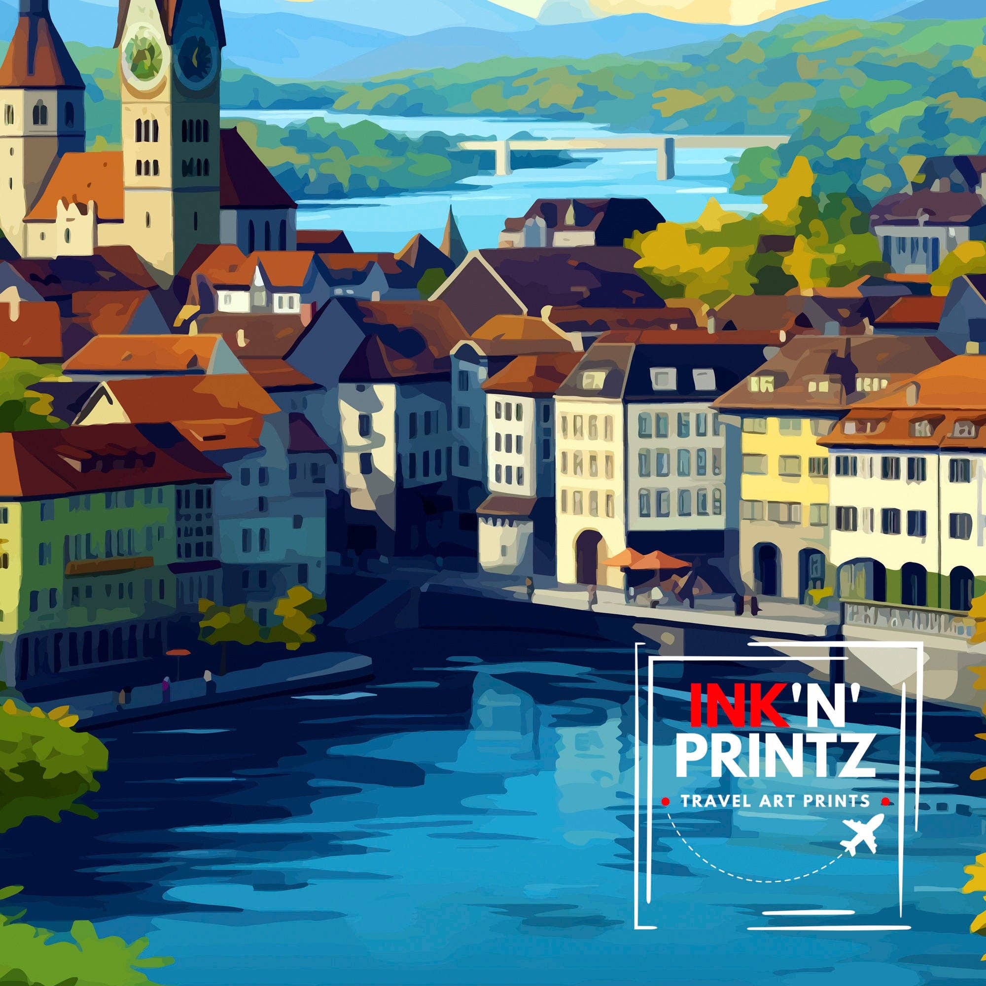 InkNPrintz – wholesale Poster – Zurich Switzerland Travel Poster Zurich7