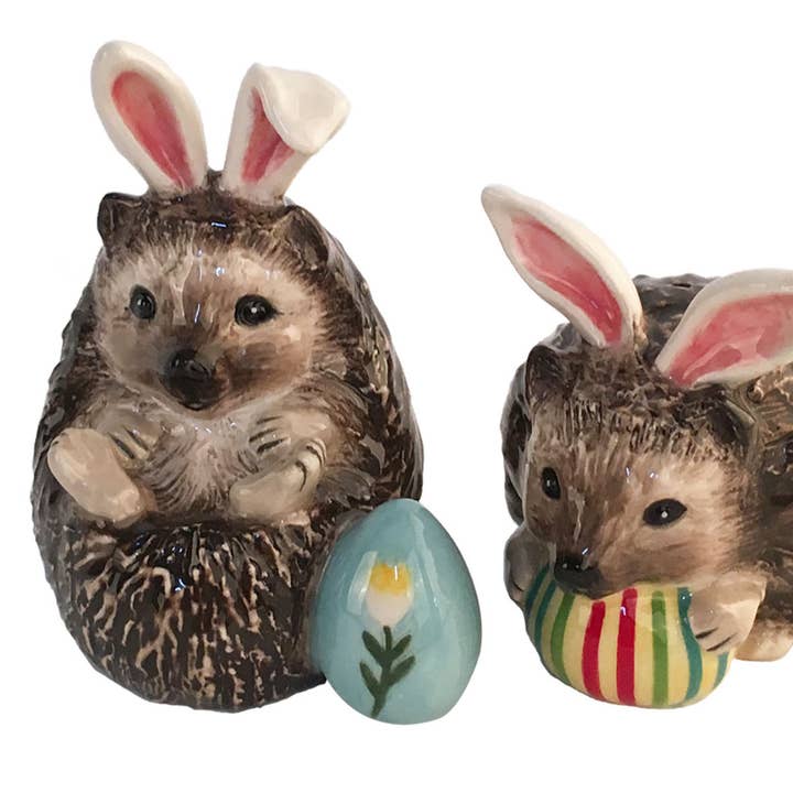 HEDGEHOGS SALT AND PEPPER SET for wholesale by Blue Sky Clayworks