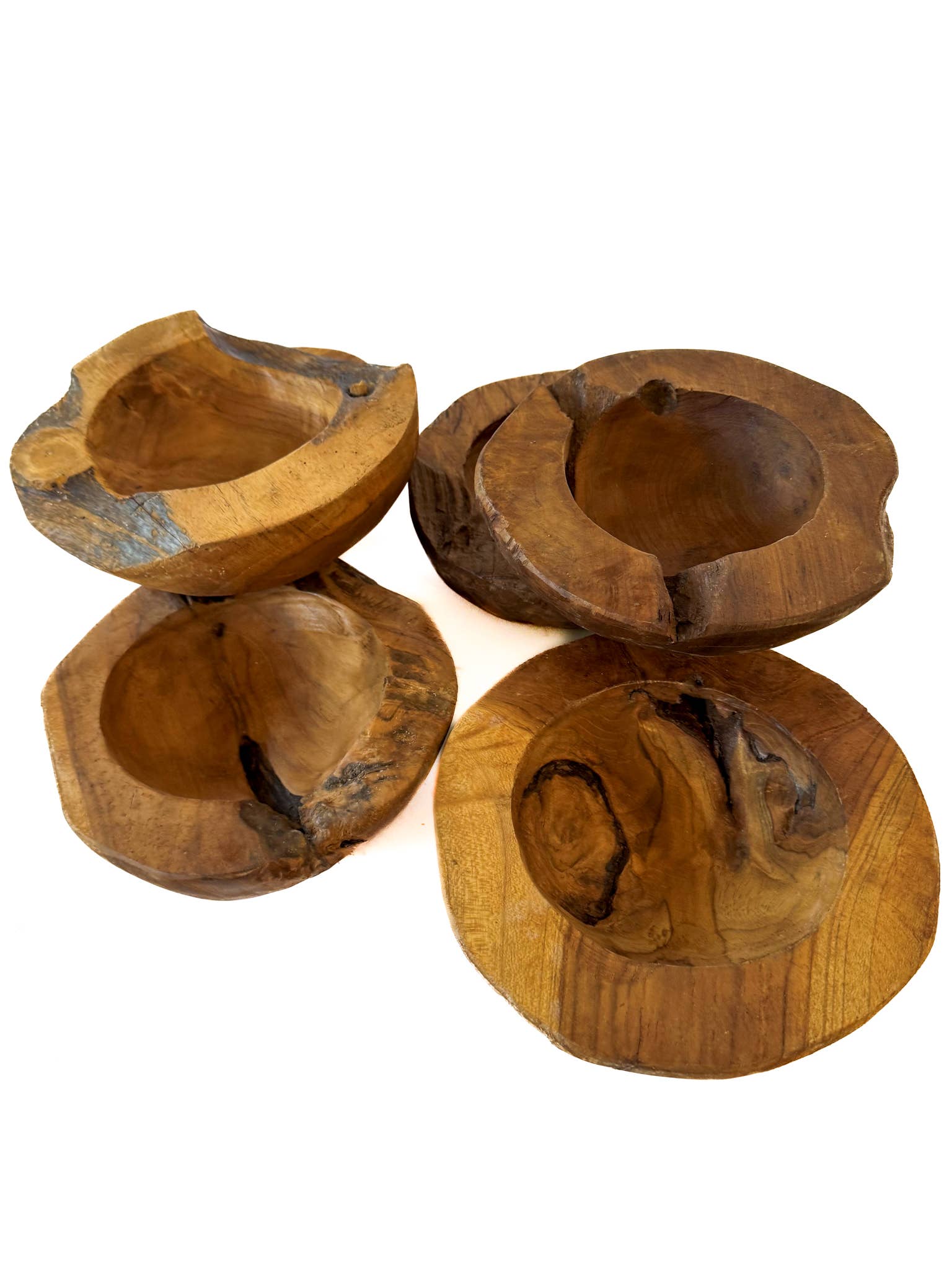 Forever Green Art - Wholesale Decorative Plate/Dish/Bowl - 8" Hand-Carved Teak Wood Bowl5