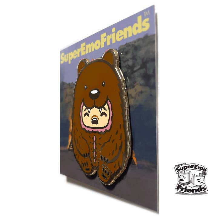 SuperEmoFriends - Wholesale Lapel Pin/Button - SuperEmoUnbearable Enamel Pin1