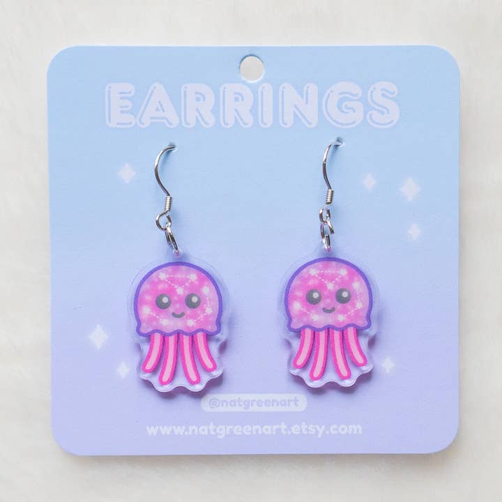 Galaxy Jellyfish Akrylörhängen för wholesale av NatGreenArt