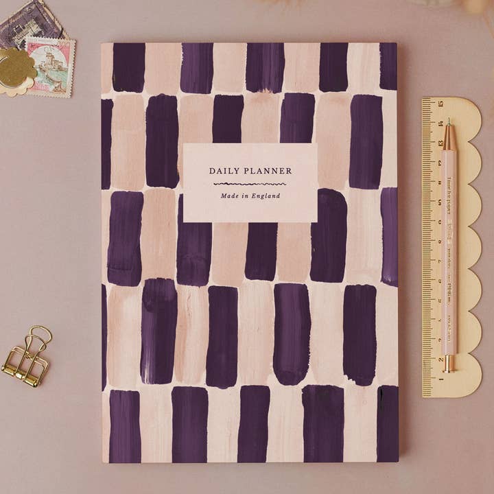 Rhythm Monochrome Daily Planner | Undated Diary | Stationery for wholesale by Sister Paper Co.