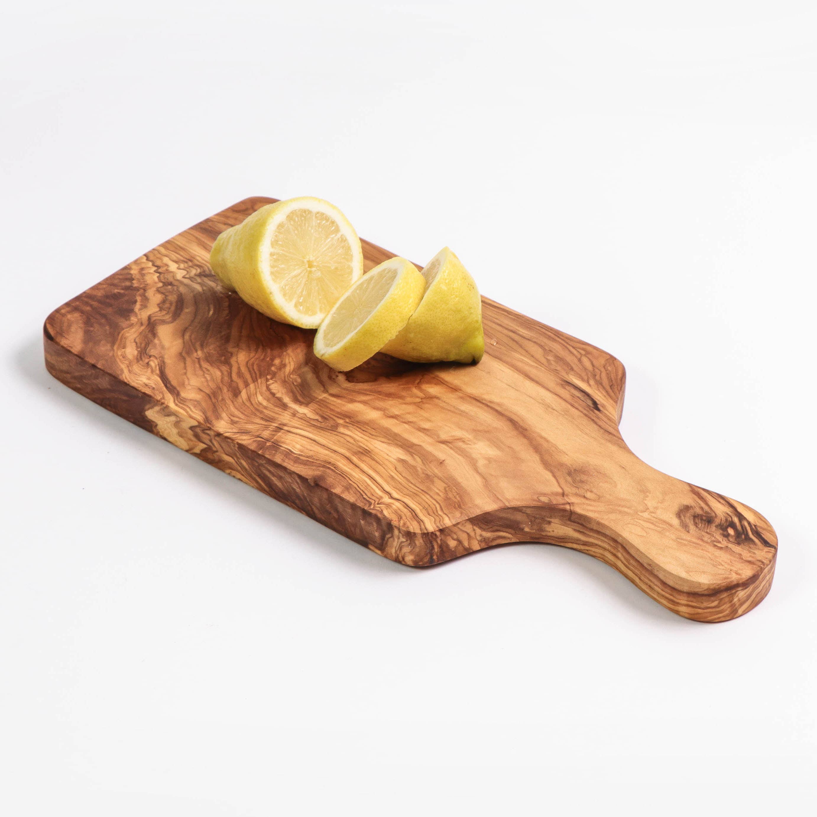 ArtisRaw Olive Wood - Wholesale Cutting Board - Rectangular Cutting Board with integrated circular handles1
