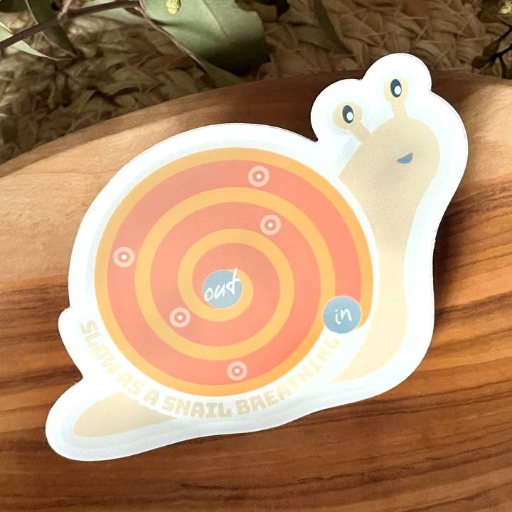 Slow as a Snail - Spiral Breathing Exercise Sticker for wholesale by Stuck On Good Design