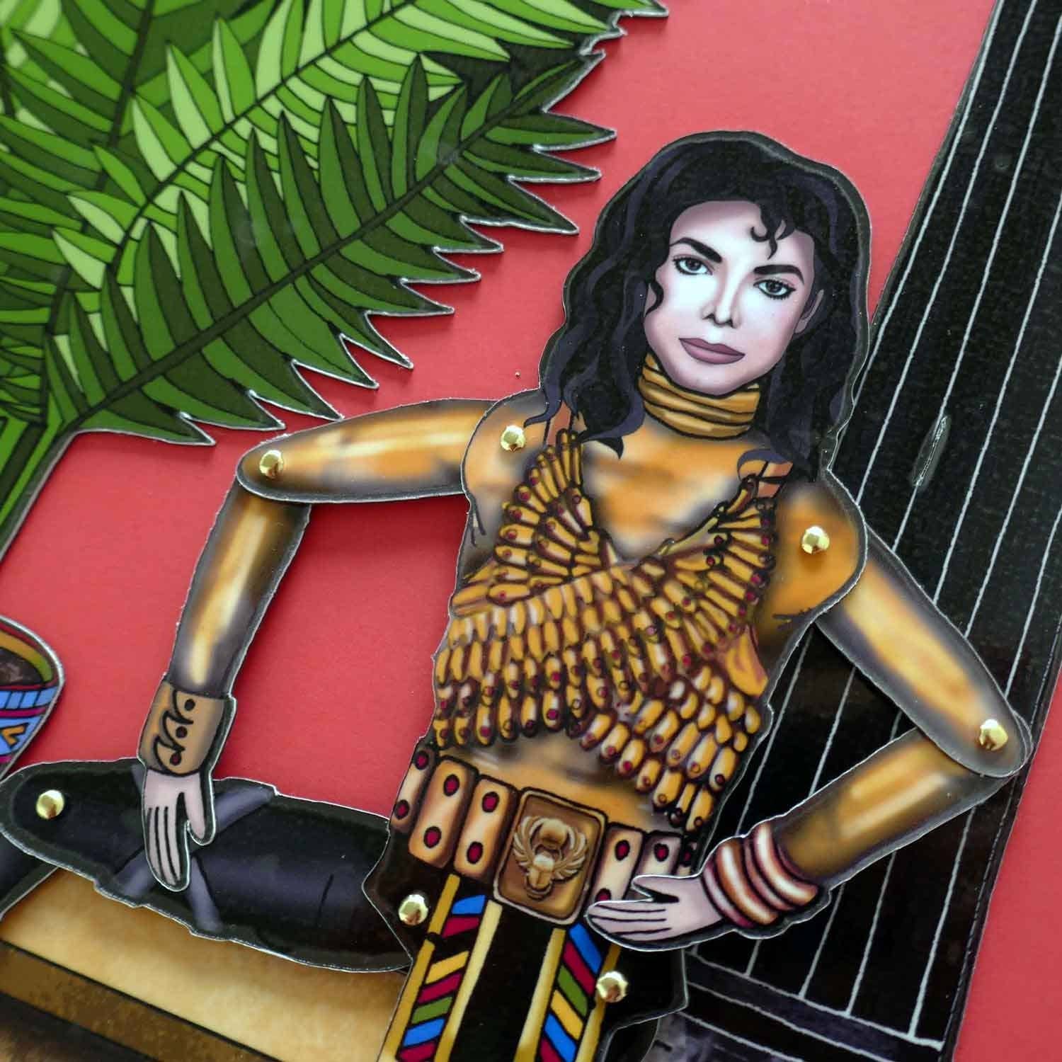 THE PAPER IDOLL – wholesale Magnet – Poserbar kylmagnet eller set Michael Jackson ”Kom ihåg tiden” | Celebrity Paper Doll |Mj | King Of Pop1